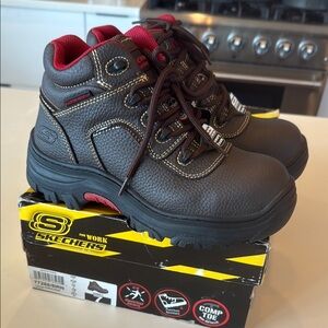 Skechers Brown and Red Boots